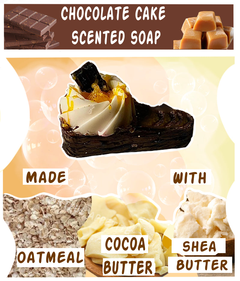 Chocolate Cake Soap Bars