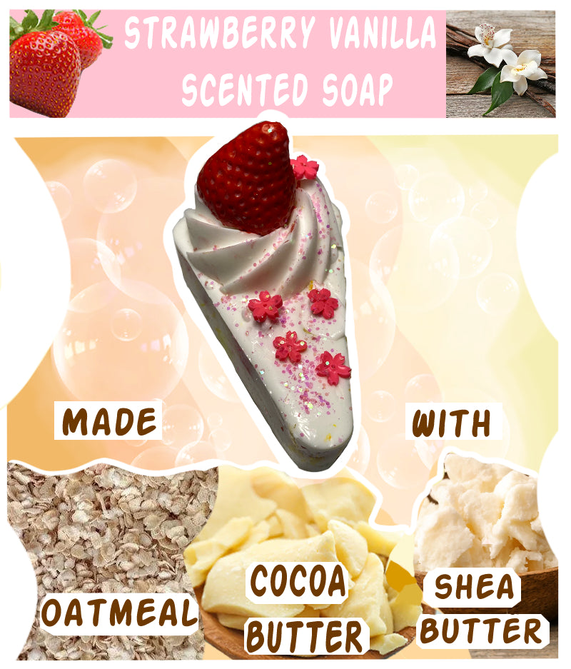 Strawberry Cake Soap Bars
