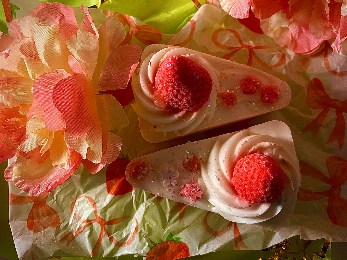 Strawberry  Cake Soap  Bars