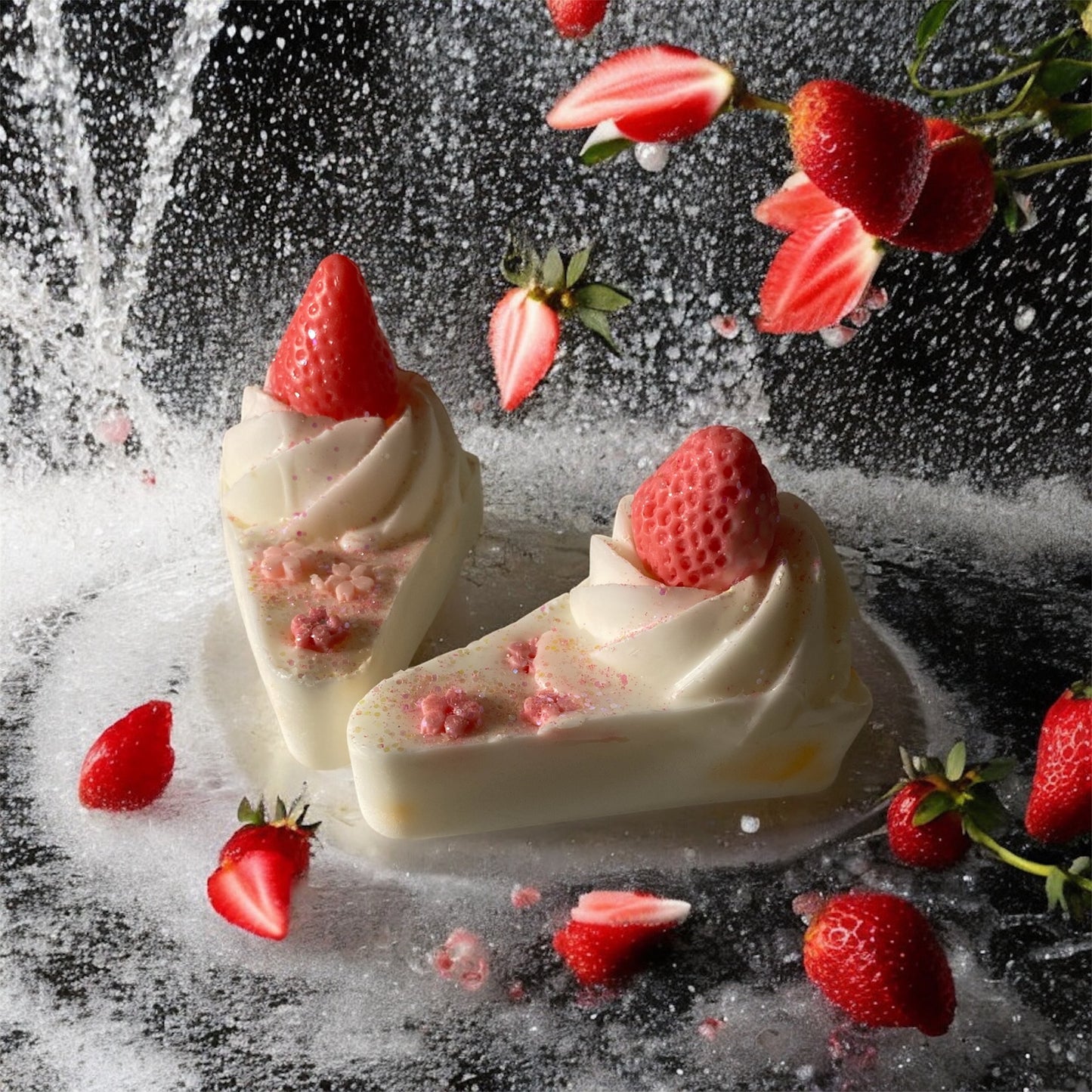 Strawberry  Cake Soap  Bars