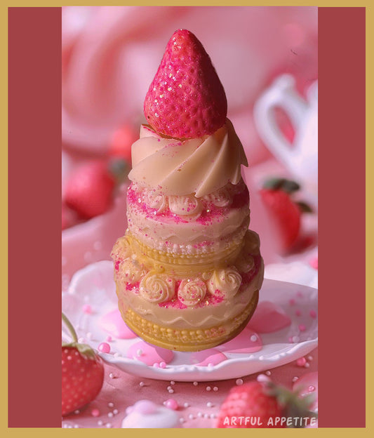 Strawberry Cake Candle